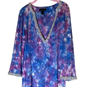 Tie-dye, white, pink, and tunic